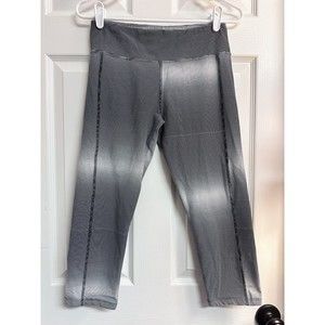 *RARE* Vintage LULULEMON Womens Gray black Striped ombre Leggings Pants yoga 6